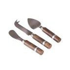 Wilkie 3pce Cheese Knife Set Wooden Handles