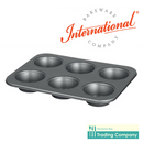 International Bakeware Muffin Pan /6 pod-Byron Bay Trading Company