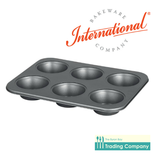 International Bakeware Muffin Pan /6 pod-Byron Bay Trading Company